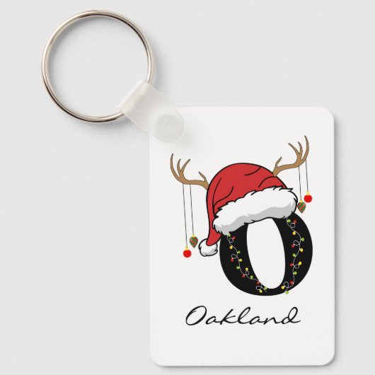 Custom Festive Christmas Keychain for Coworkers (Voorkant)