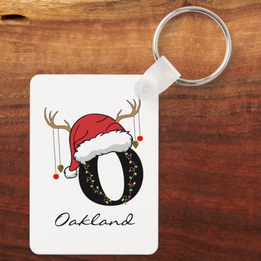 Custom Festive Christmas Keychain for Coworkers (Achterkant)