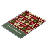 Custom Festive Knitted Style Pattern Recipe Notitieboek (Linkerzijde)