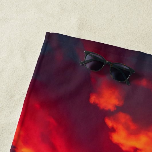 Custom Fiery Sunset Coastline – Ocean Cliffs Strandlaken (In situ)