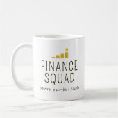 Custom Finance Squad gepersonaliseerd Koffiemok (Links)