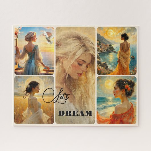 Custom Fine Art Women Collage Puzzle Legpuzzel (Horizontaal)