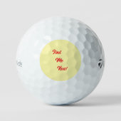 Custom 'Fine me Now!' Taylor Made TP5, 12 Pack Golfballen (Voorkant)