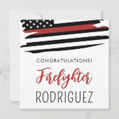 Custom Fire Academy Modern Brandweerman Afstuderen Kaart (Voorkant)