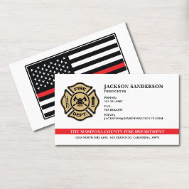 Custom Fire Department Firefighter Fireman Logo Visitekaartje