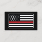 Custom Firefighter Red Line Logo Fire Department Visitekaartje (Achterkant)