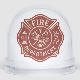 Custom Firefighter Snow Globe with Department Logo Sneeuwbol