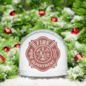 Custom Firefighter Snow Globe with Department Logo Sneeuwbol (Kerstmis)