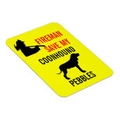 Custom Fireman Save My Coonhound Veiligheid Magneet (Rechterzijde)