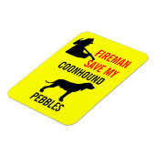 Custom Fireman Save My Coonhound Veiligheid Magneet (Linkerzijde)