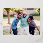 Custom Fireworks GOLD HAPPY NEW YEAR 2024 FOTO Folie Feestdagenkaart (Achterkant)