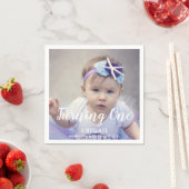 Custom First Birthday Photo Napkins Servet (Insitu)