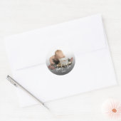 Custom First Birthday Photo Script Thank You Ronde Sticker (Envelop)