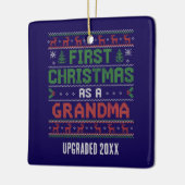 Custom FIRST CHRISTMAS AS GRANDMA Keramisch Ornament (Links)