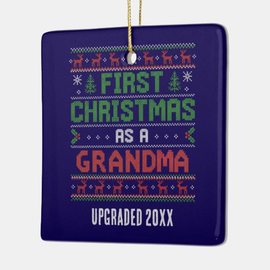 Custom FIRST CHRISTMAS AS GRANDMA Keramisch Ornament (Links)