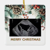 Custom First Christmas Expecting Photo Ornament (Voorkant)