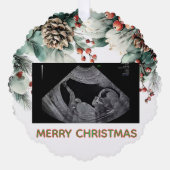Custom First Christmas Expecting Photo Ornament (Voorkant)