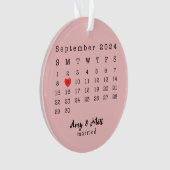 Custom First Christmas Getrouwd Ornament van Foto (voorkant)