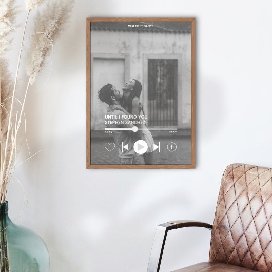 Custom First Dance Song Photo Memorabilia Print Foto Afdruk