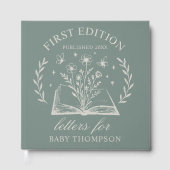 Custom First Edition Book Baby Shower Guest Book Gastenboek (Voorkant)