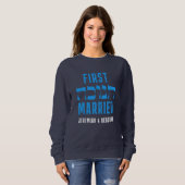 Custom FIRST HANUKKAH GETROUWD Matching Paar Trui (Voorkant volledig)