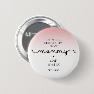 Custom First Moederdag New Mam Keepomwille Cadeaus Ronde Button 5,7 Cm