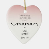 Custom First Moederdag New Mama Keepomwille Gifts Keramisch Ornament (Rechts)