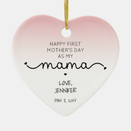 Custom First Moederdag New Mama Keepomwille Gifts Keramisch Ornament