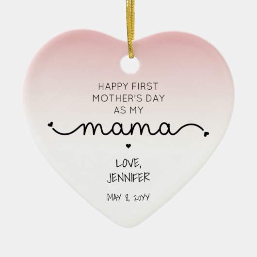 Custom First Moederdag New Mama Keepomwille Gifts Keramisch Ornament (Voorkant)