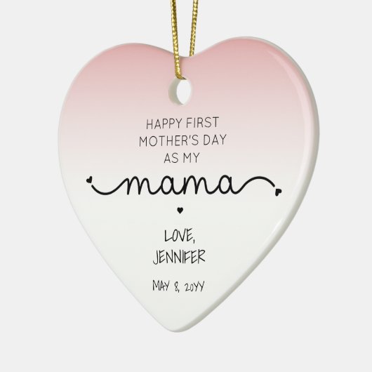 Custom First Moederdag New Mama Keepomwille Gifts Keramisch Ornament (Links)