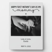 Custom First Moederdag Photo Cute Minimalist Fotoplaat (voorkant)