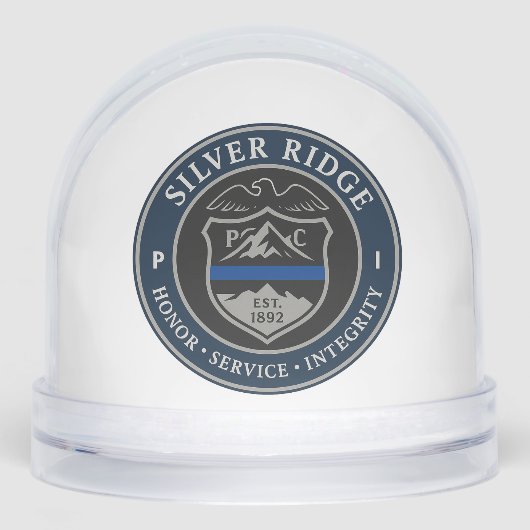 Custom First Responder Support Snow Globe Sneeuwbol (Voorkant)