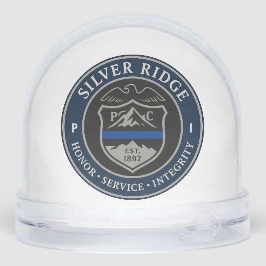 Custom First Responder Support Snow Globe Sneeuwbol (Achterkant)