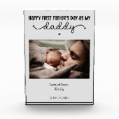 Custom First Vaderdag Cute Minimalist Fotoblokken (Voorkant)
