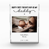 Custom First Vaderdag Cute Minimalist Fotoblokken (Voorkant)