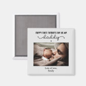 Custom First Vaderdag Cute Minimalist Magneet (Voorkant / Achterkant)