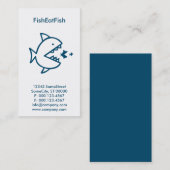 Custom Fish Eat Fish Business Visitekaartje (Voorkant / Achterkant)