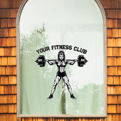Custom Fitness Club Design voor Branding Raamsticker