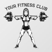 Custom Fitness Club Design voor Branding Raamsticker (Vel)