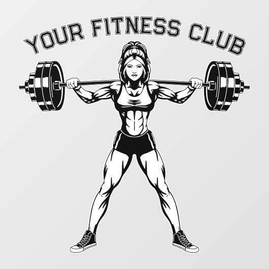 Custom Fitness Club Design voor Branding Raamsticker (Vel)