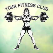 Custom Fitness Club Design voor Branding Raamsticker (Vel 3)