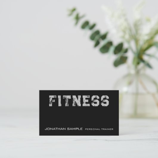 Custom Fitness Personal Trainer Coach Sjabloon Visitekaartje (Staand voorkant)