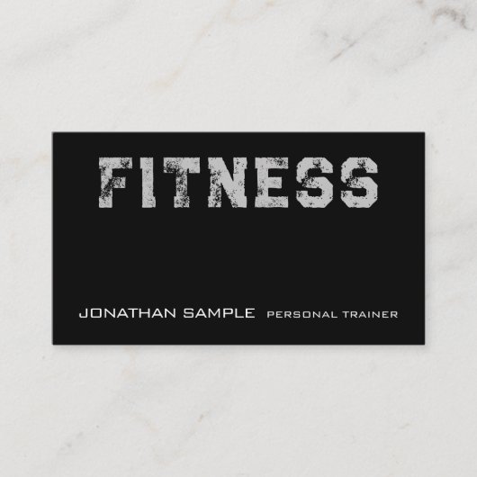 Custom Fitness Personal Trainer Coach Sjabloon Visitekaartje (Voorkant)