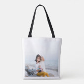 Custom Five Photo Personalized Double Sided  Tote Bag (Achterkant)