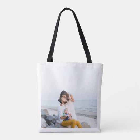 Custom Five Photo Personalized Double Sided  Tote Bag (Achterkant)