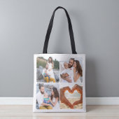 Custom Five Photo Personalized Double Sided  Tote Bag