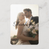 Custom Flat Wedding Thank You Card – Personalized (Voorkant)