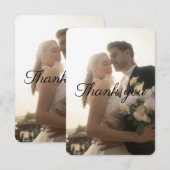 Custom Flat Wedding Thank You Card – Personalized (Voorkant / Achterkant)