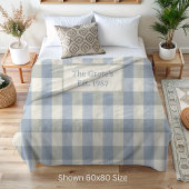 Custom Fleece Blanket Name Est Date Family Gift Deken