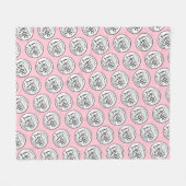 Custom fleece deken met Logo print | roze (Voorkant (Horizontaal))